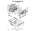 Whirlpool SM988PESW1 oven door and drawer diagram