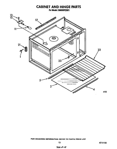 Cabinet and hinge