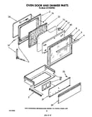 Oven door and drawer