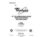 Whirlpool SF365BEPW3 front cover diagram