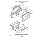 Whirlpool SF365BEPW3 oven door and drawer diagram