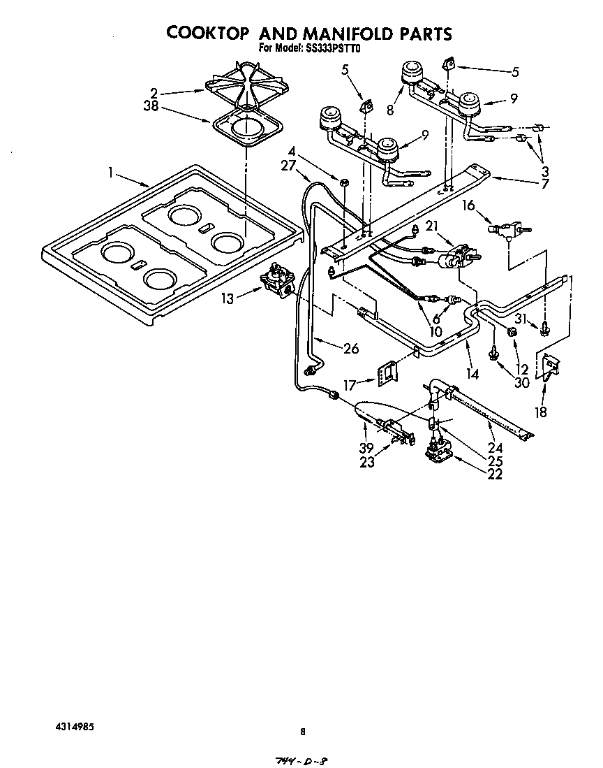 COOK TOP AND MANIFOLD