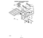 Whirlpool SS333PETT0 cook top and manifold diagram