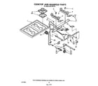 Whirlpool SS313PSTT0 cooktop and manifold diagram