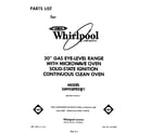 Whirlpool SM958PESW1 front cover diagram