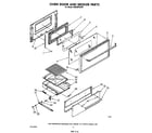 Whirlpool SM958PESW1 oven door and broiler diagram