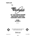 Whirlpool SS313PETT0 front cover diagram