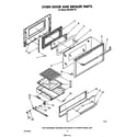 Whirlpool SS313PETT0 oven door and broiler diagram