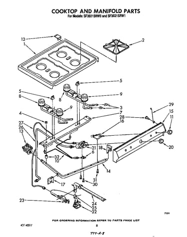 Cook top and manifold
