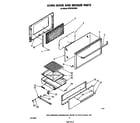 Whirlpool SF301BERW0 oven door and broiler diagram