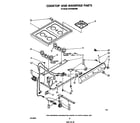 Whirlpool SF301BERW0 cooktop and manifold diagram