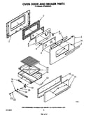 Oven door and broiler parts