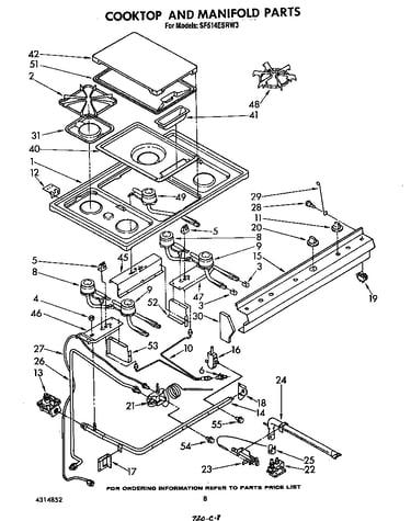 Cooktop and manifold