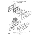 Whirlpool SF514EERW3 oven door and broiler diagram