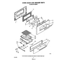 Whirlpool SF5140SRW3 oven door and broiler diagram