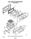 Oven door and broiler