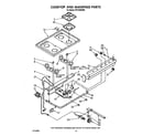 Whirlpool SF5100SRW2 cooktop and manifold diagram