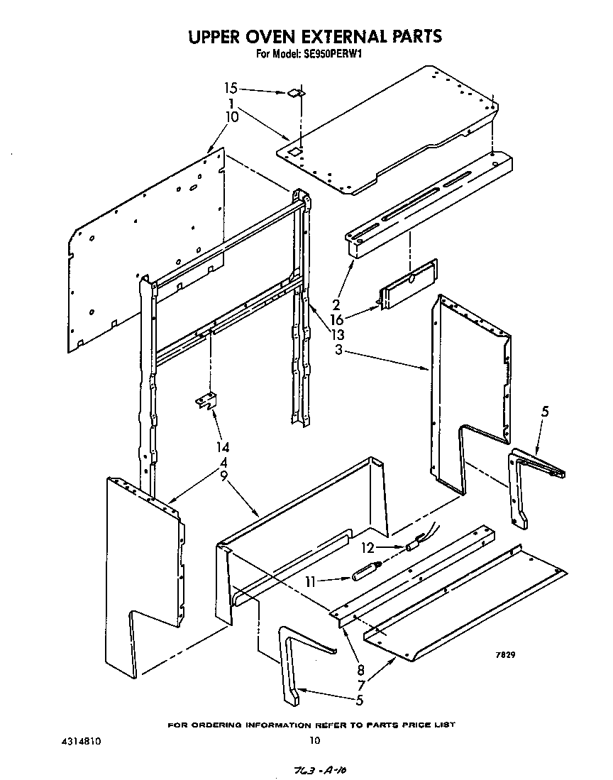 Upper oven external