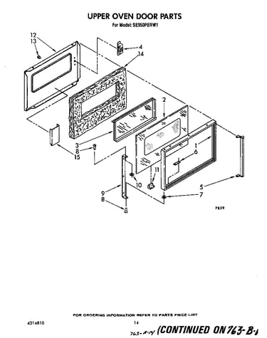 Upper oven door