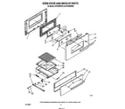 Whirlpool SF5340ERW1 oven door and broiler diagram