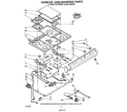 Whirlpool SF514ESRW1 cooktop and manifold diagram