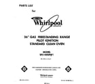 Whirlpool SF5100SRW1 front cover diagram