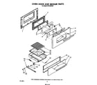 Whirlpool SF5100SRW1 oven door and broiler diagram