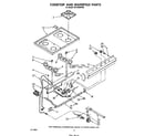 Whirlpool SF010ESRW2 cook top and manifold diagram