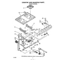 Whirlpool SF010EERW2 cooktop and manifold diagram