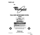 Whirlpool MB7120XYB1 front cover diagram