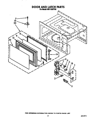 Door and latch