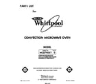 Whirlpool MC8790XT0 front cover diagram