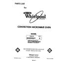 Whirlpool MC8990XT0 front cover diagram