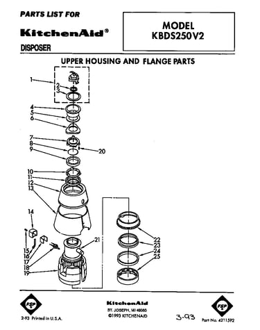 Upper housing and flange