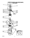 Lower housing and motor