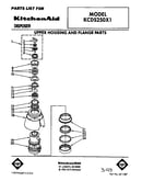 Upper housing and flange
