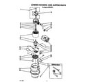 KitchenAid KCDS250X1 lower housing and motor diagram