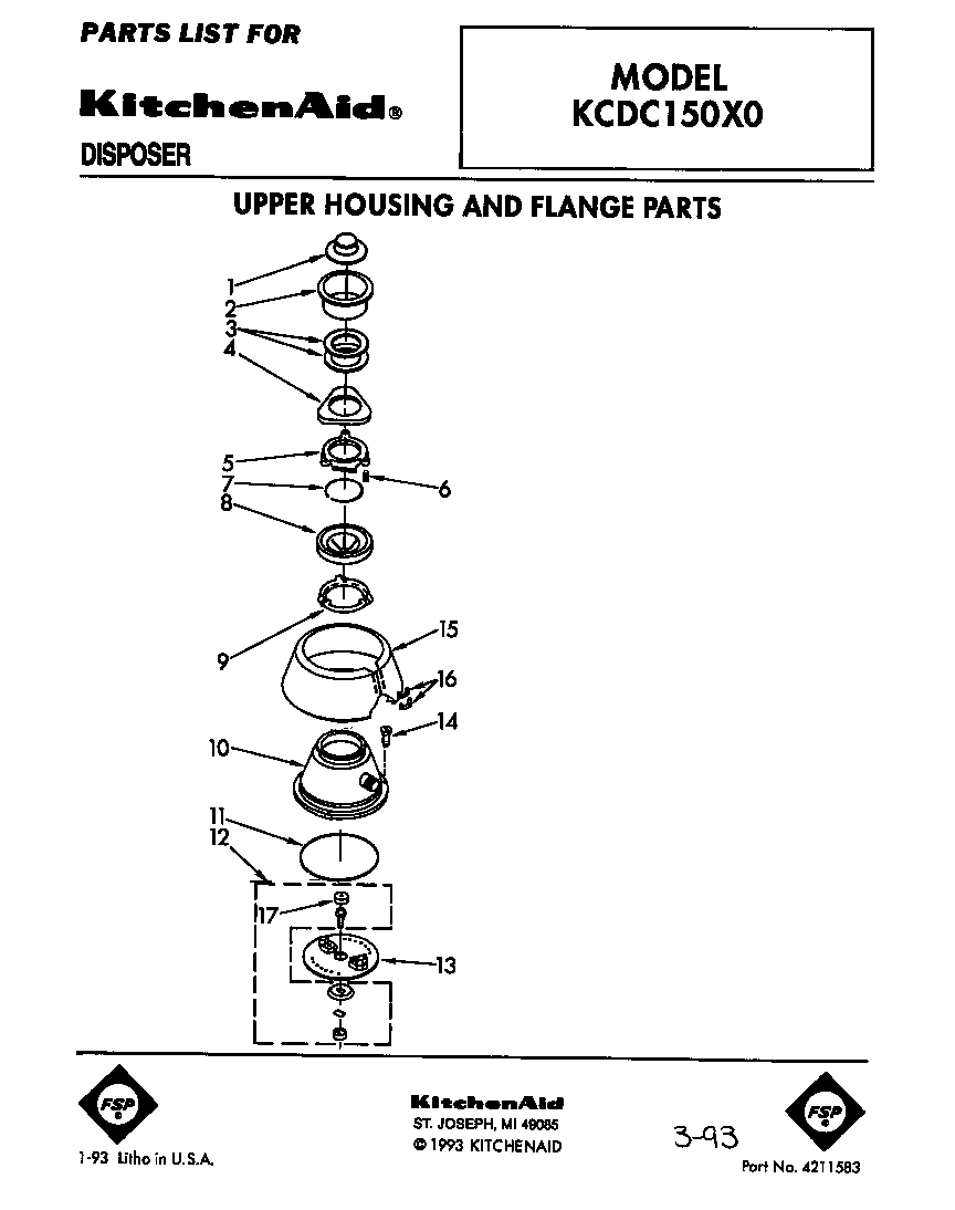 UPPER HOUSING AND FLANGE