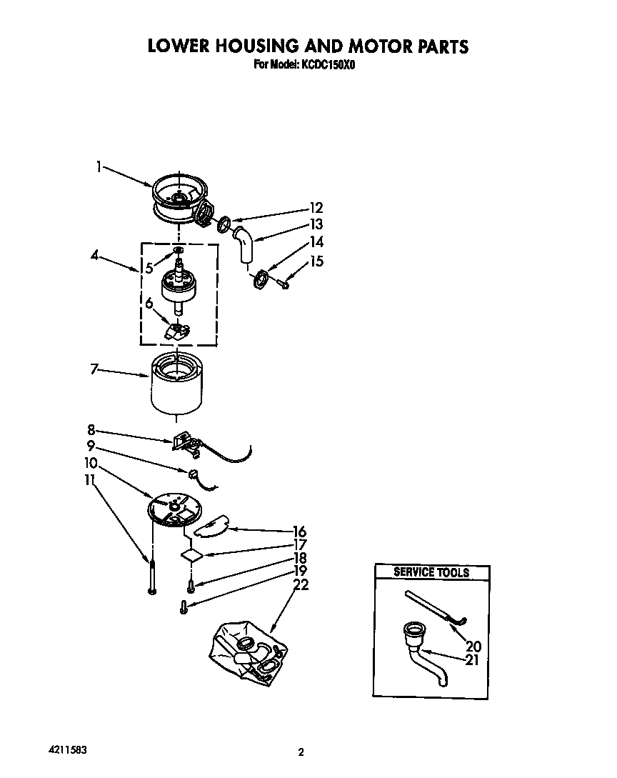 Lower housing and motor