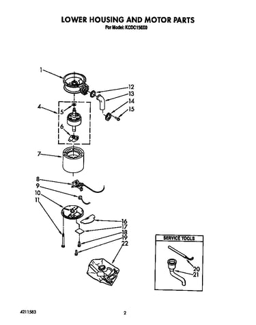 Lower housing and motor