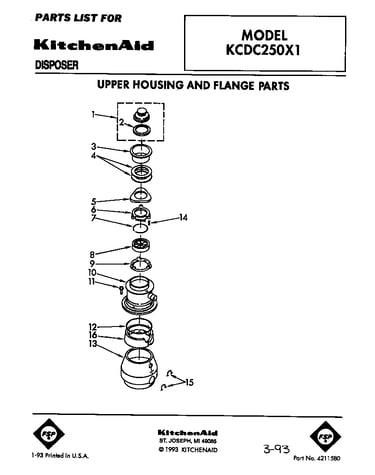 Upper housing and flange