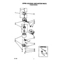 KitchenAid KCDC250X1 upper housing and motor diagram