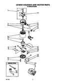 Lower housing and motor