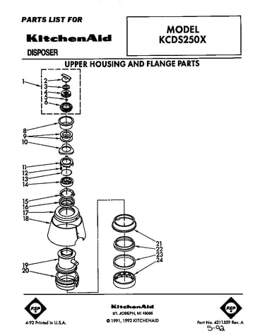 Upper housing and flange