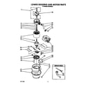 KitchenAid KCDS250X lower housing and motor diagram