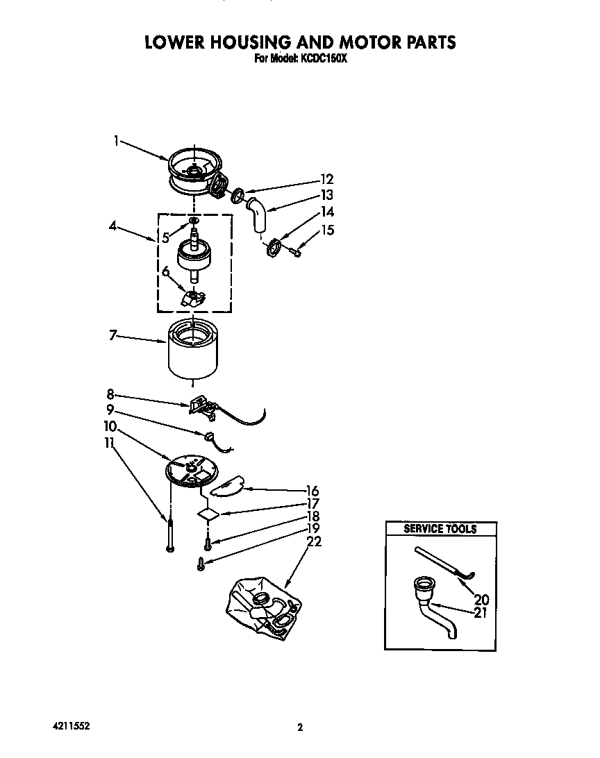 Lower housing and motor