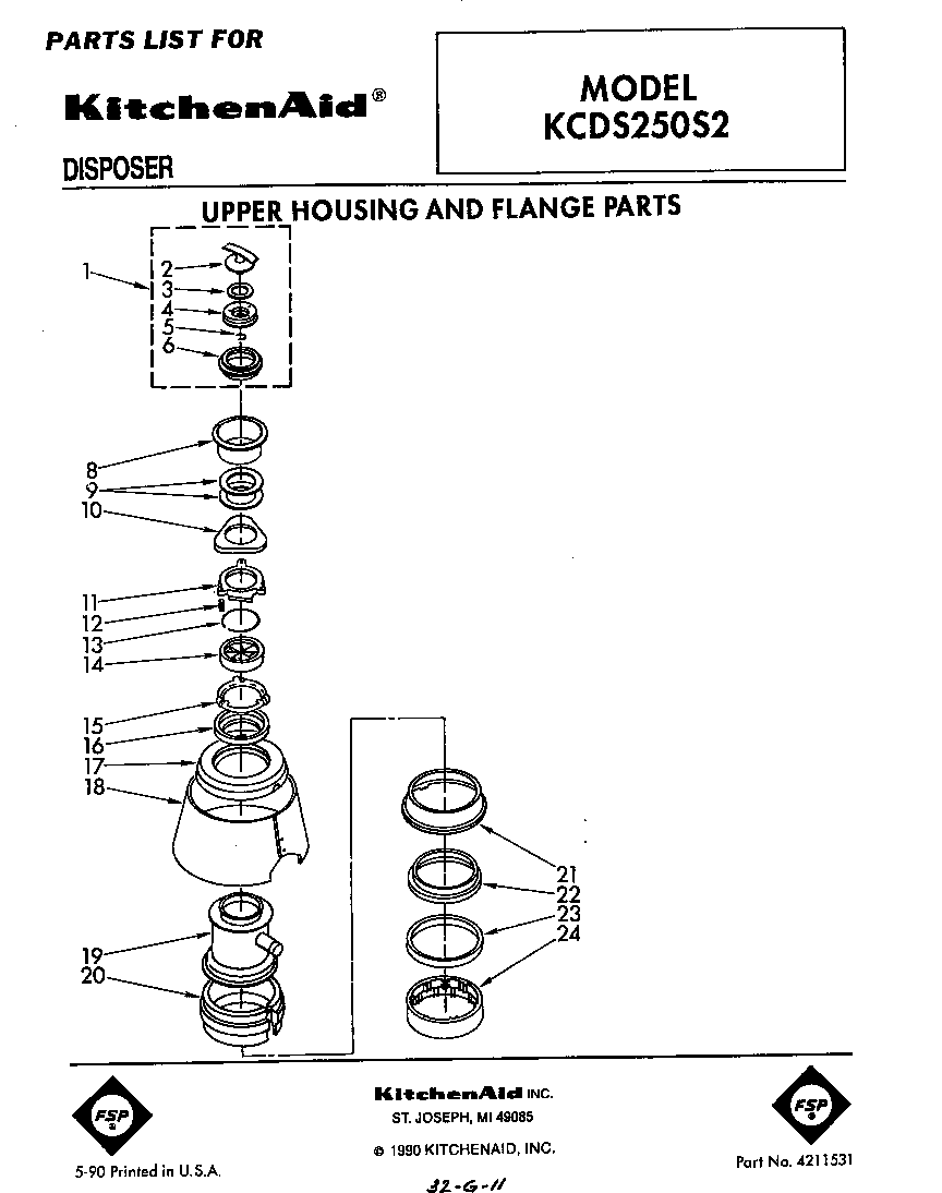 UPPER HOUSING AND FLANGE