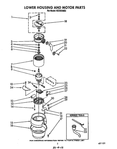 Lower housing and motor