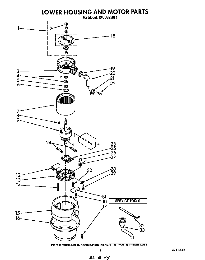 Lower housing and motor