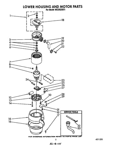 Lower housing and motor